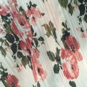Lularoe Shirley, medium, pink and cream flowers